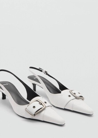 MANGO Slingback Pumps 'Talo' in White