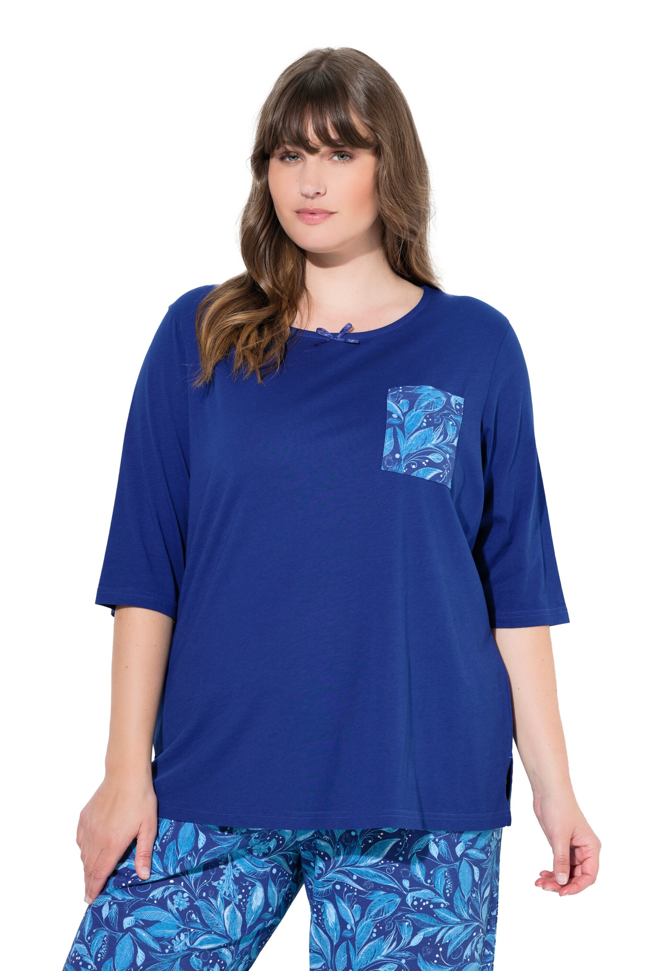 Ulla Popken Pyjama in Blau: Vorderseite