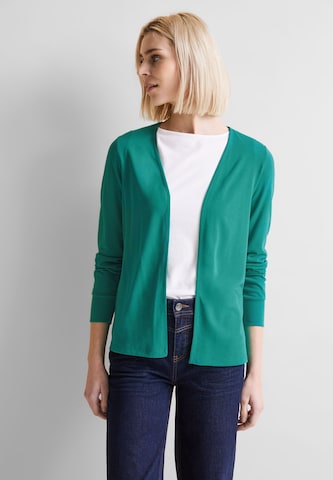 STREET ONE Knit Cardigan in Green: front