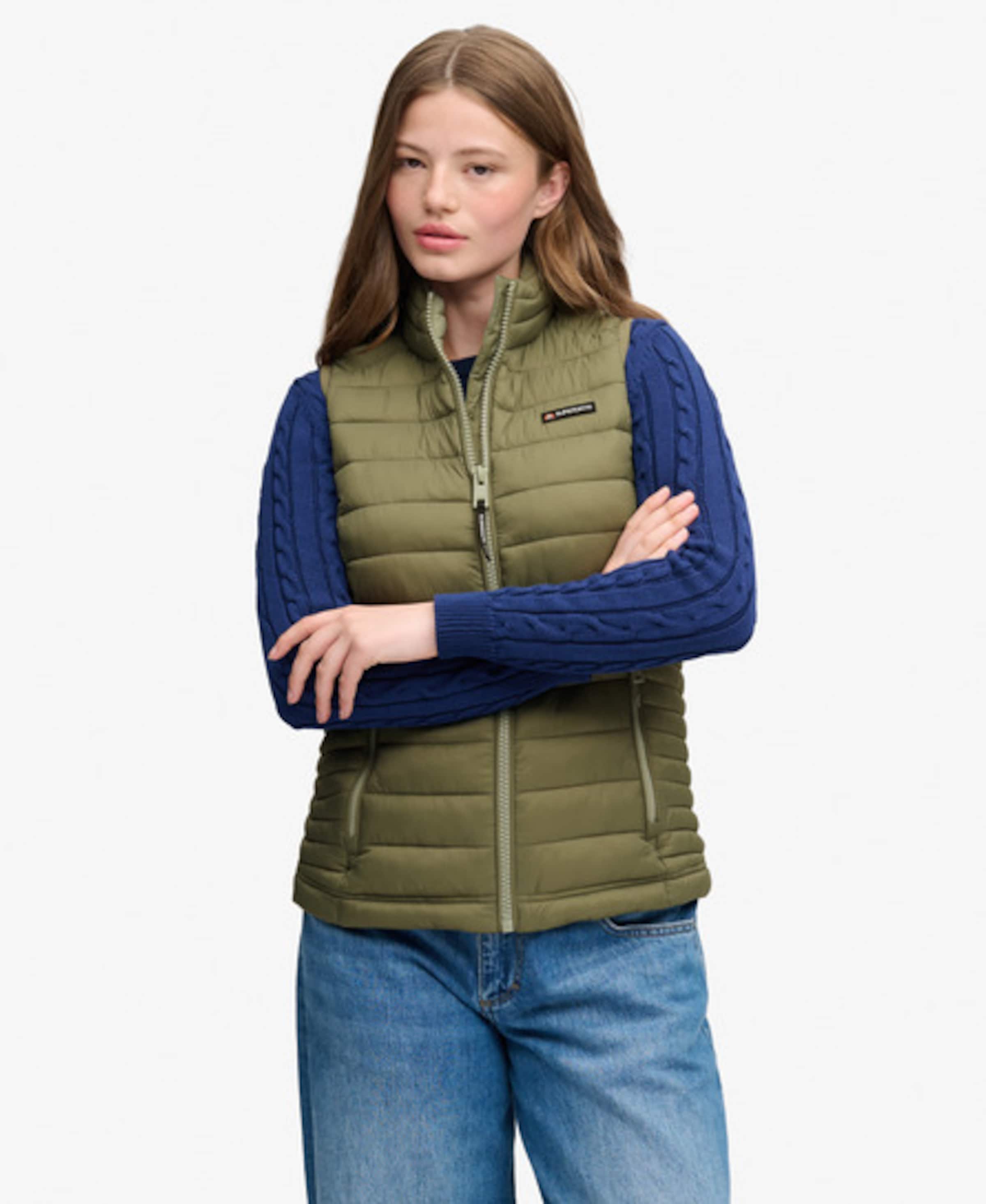 Superdry & Co Bodywarmer 'Fuji Lite' in Groen