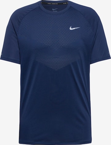 NIKE Performance Shirt 'DFADV Stride' in Blue: front
