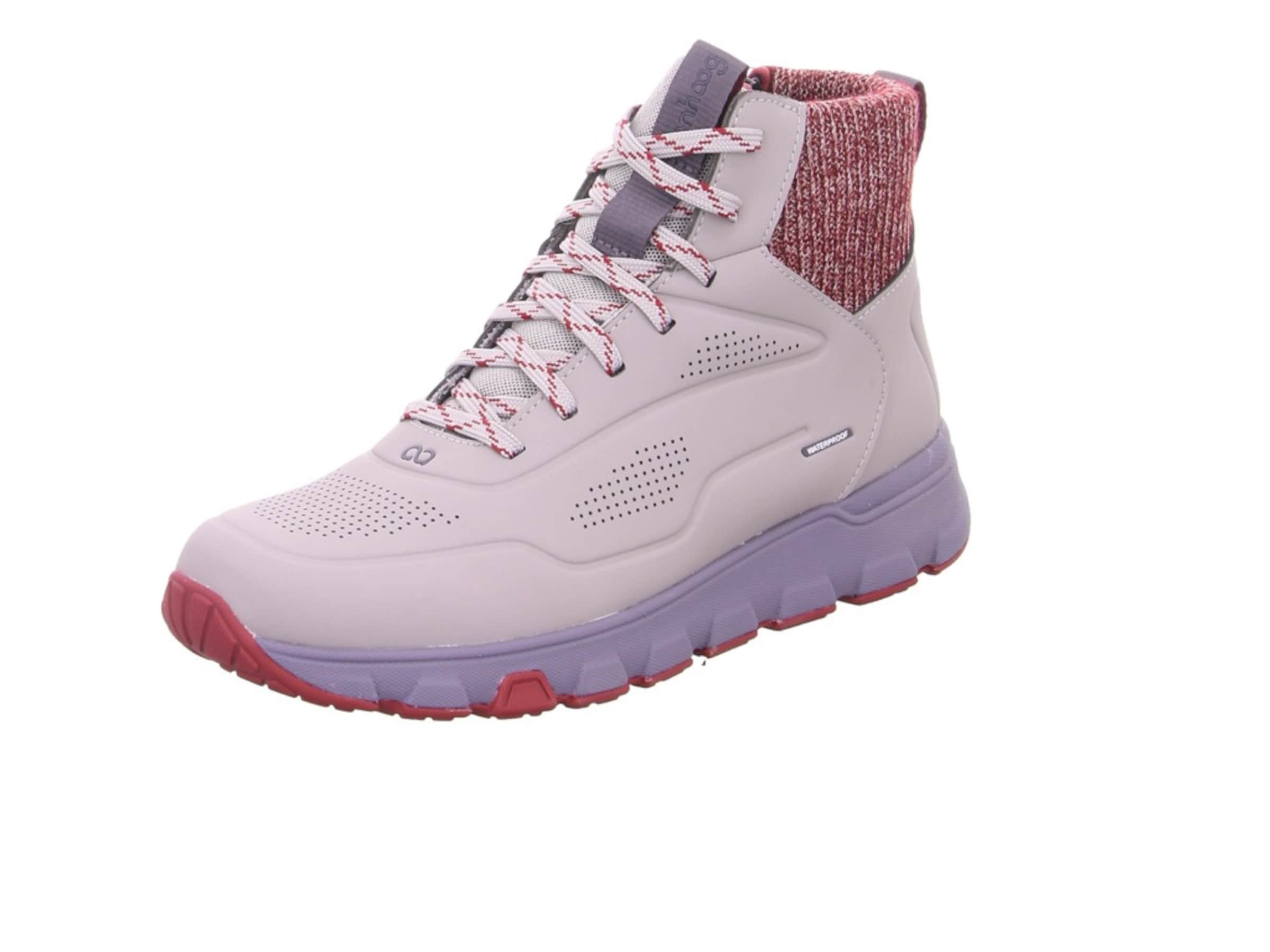 Tenhaag Lace-Up Ankle Boots in Purple: front