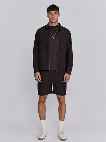 Regular Pantalon cargo SikSilk en marron