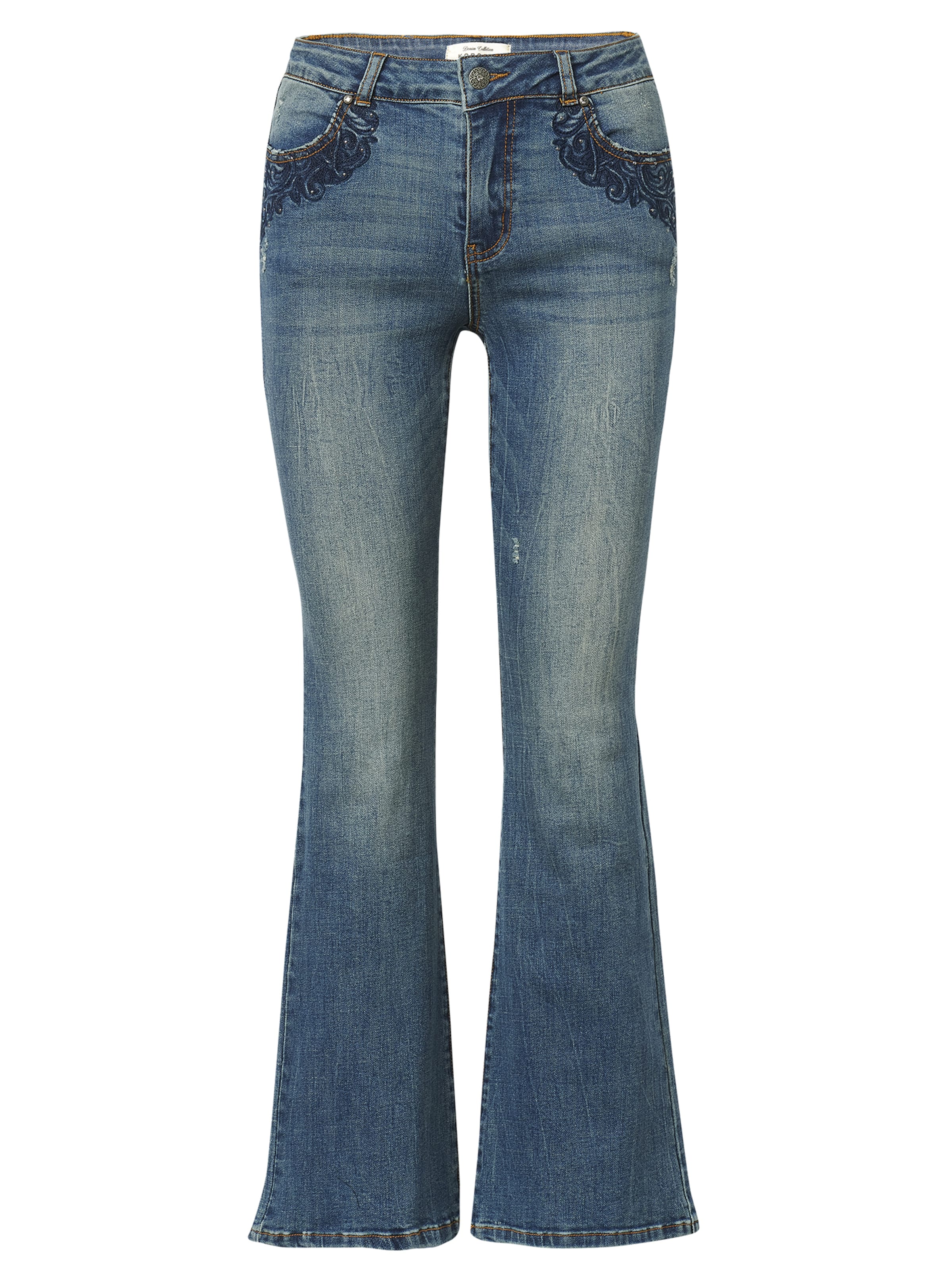 KOROSHI Flared Jeans in Blue: front