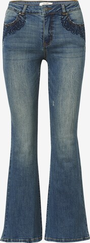 KOROSHI Flared Jeans in Blue: front