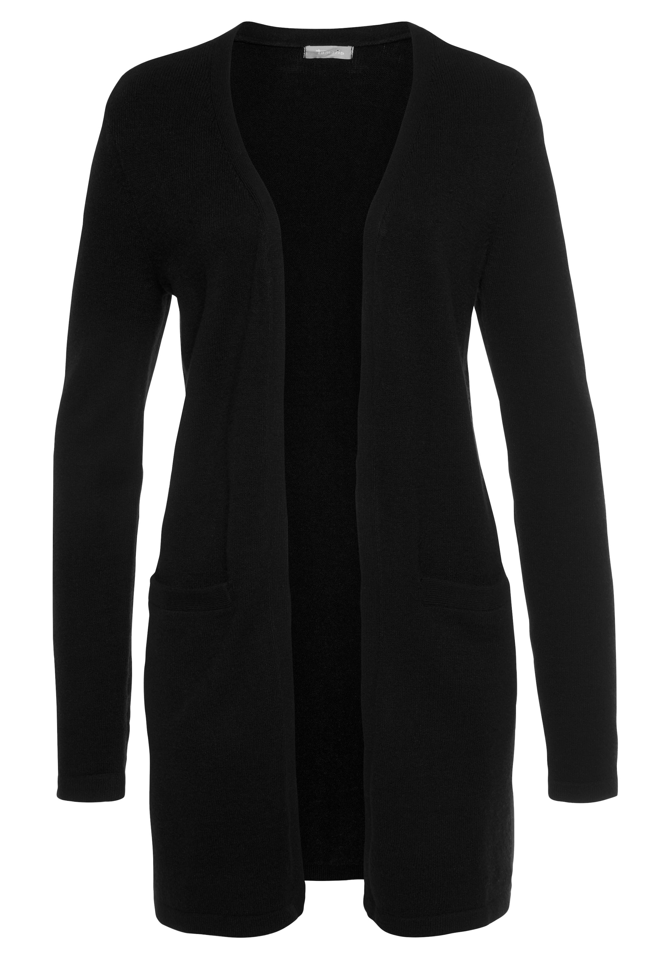 Tamaris Strickjacke in Schwarz: Vorderseite