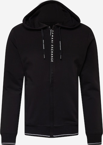 ARMANI EXCHANGE Sweatjacke in Schwarz: predná strana