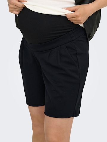 Only Maternity - regular Pantalón plisado 'OLMPoptrash' en negro