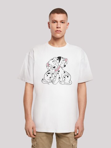T-Shirt 'Disney 101 Dalmatians Puppy Love' F4NT4STIC en blanc : devant