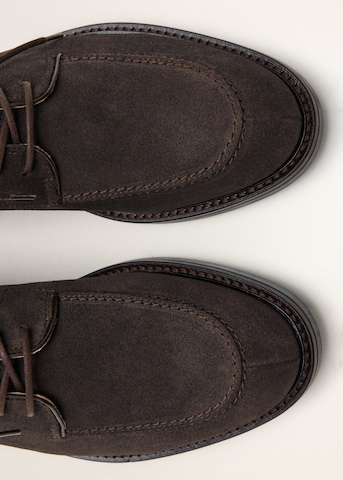 MANGO MAN Lace-Up Boots in Brown