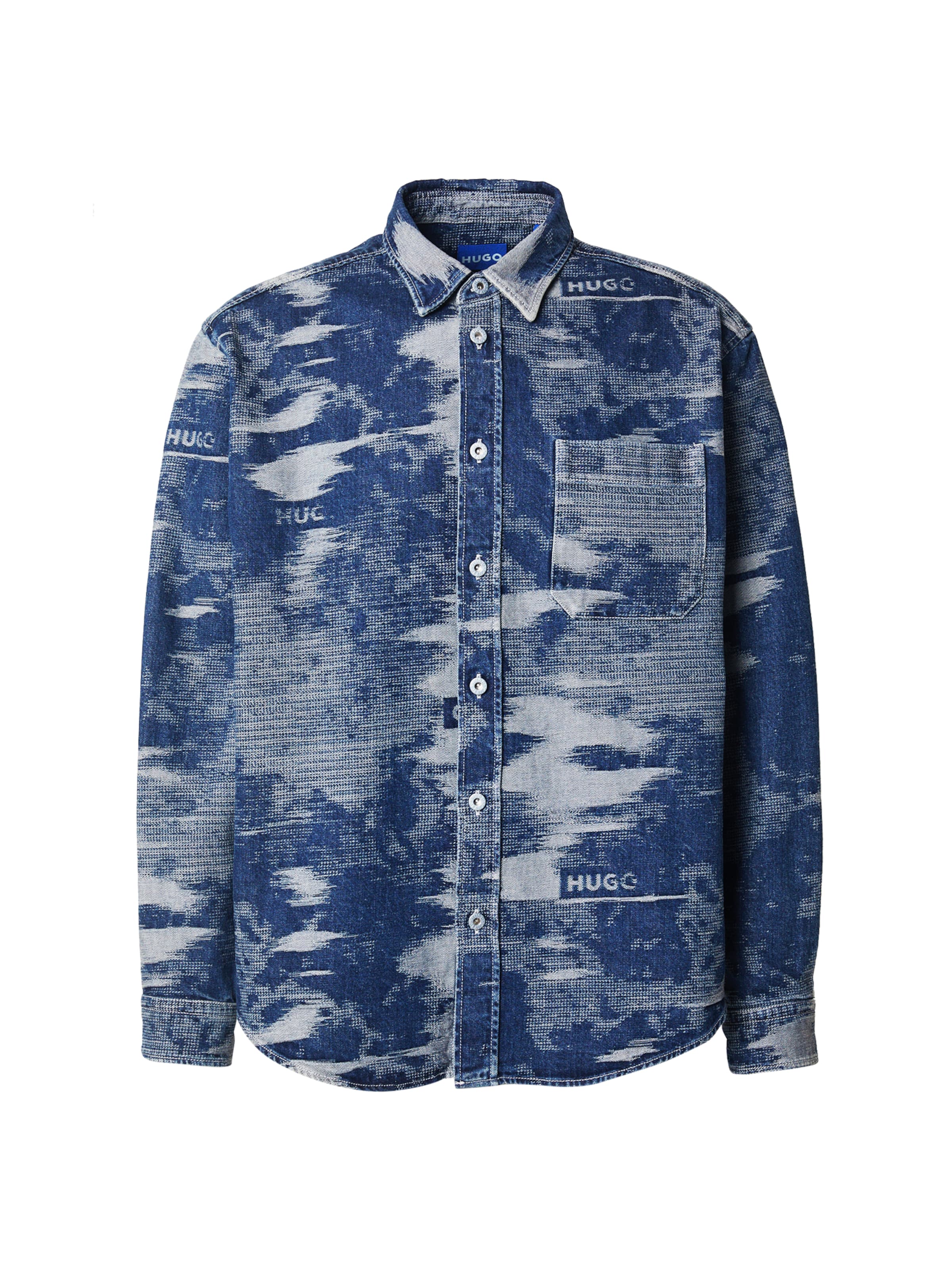 HUGO Regular fit Πουκάμισο 'Ebalto' σε μπλε: μπροστά