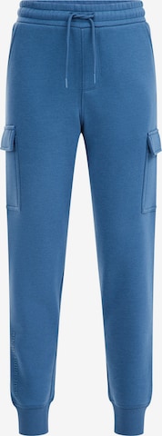 WE Fashion Tapered Broek in Blauw: voorkant