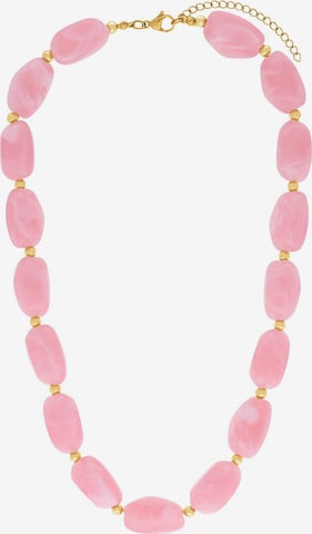 Lucardi Necklace 'Statement' in Pink: front