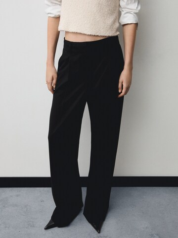 MANGO Wide Leg Hose 'Spider' in Schwarz: Vorderseite
