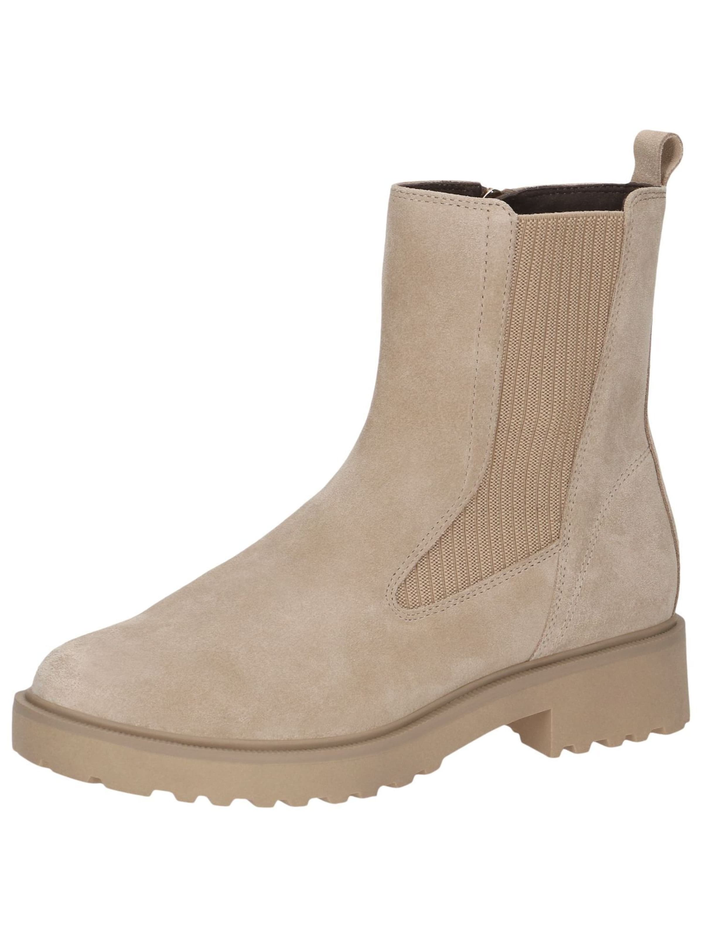 CAPRICE Chelsea Boots in Beige: front