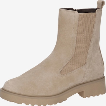 CAPRICE Chelsea Boots in Beige: front