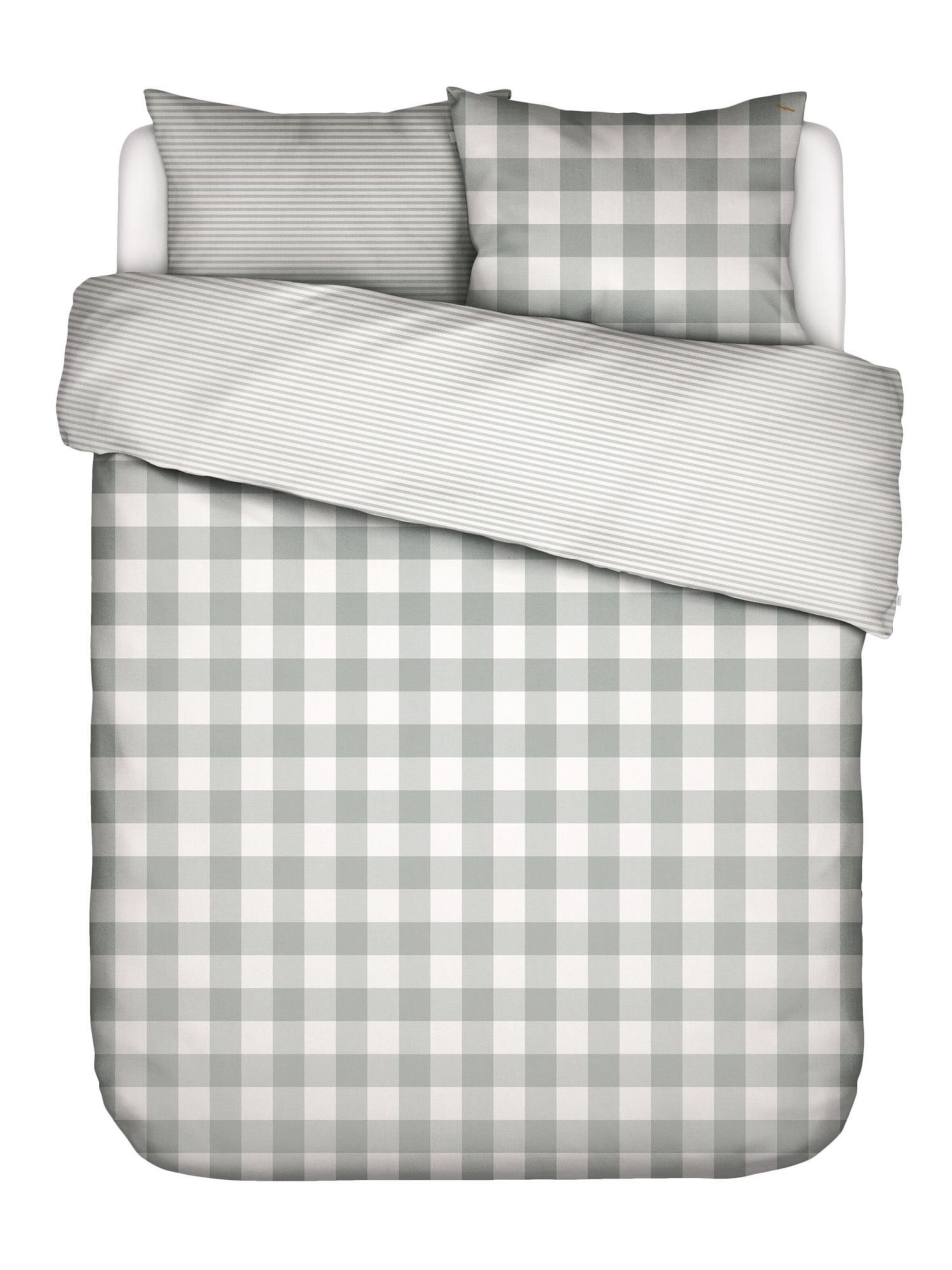 ESSENZA Bettbezug 'Chess' in Grün: Vorderseite