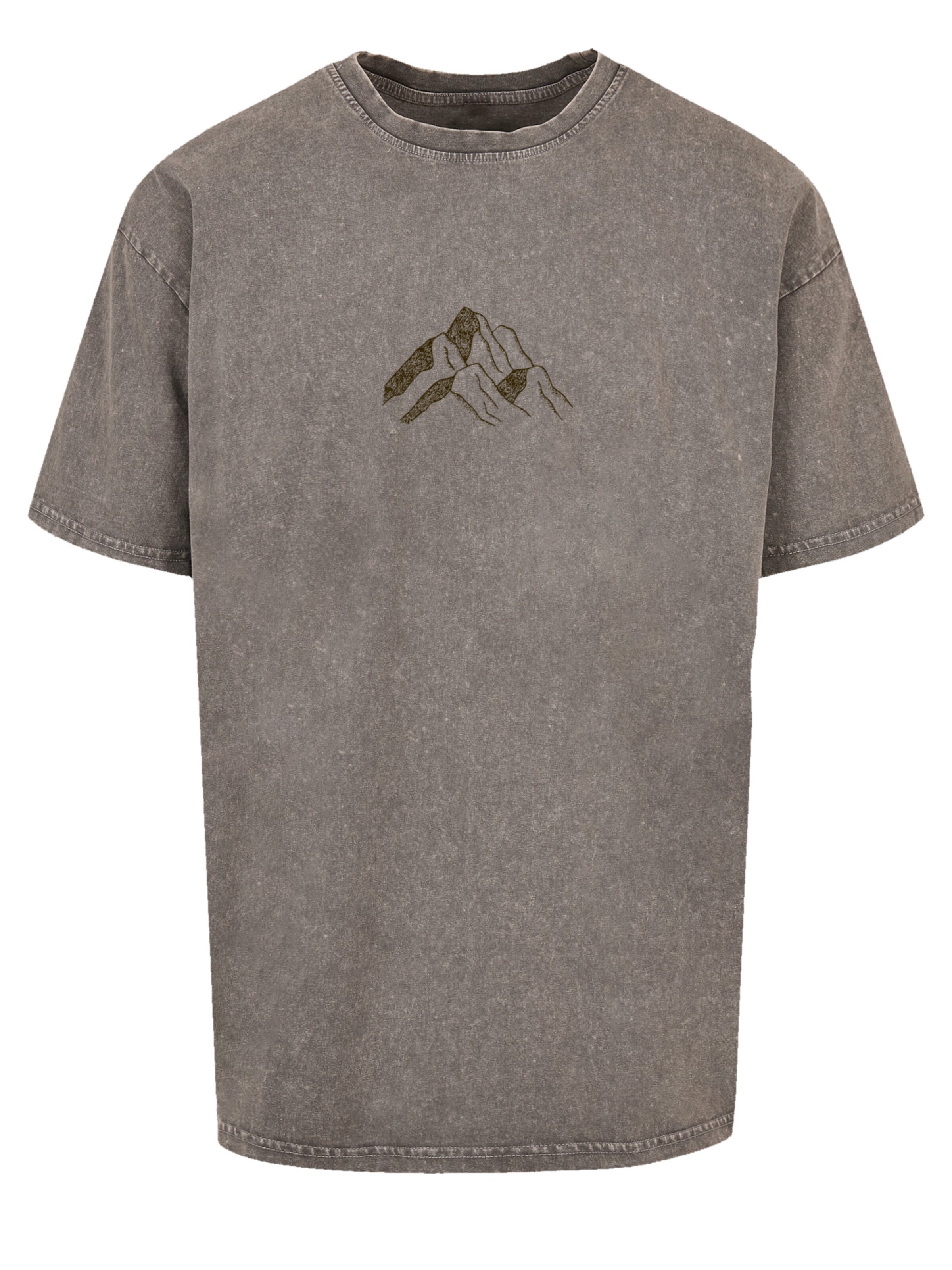 F4NT4STIC Shirt 'Mountain Berg' in Grey: front