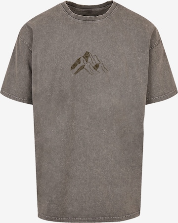 T-Shirt 'Mountain Berg' F4NT4STIC en gris : devant