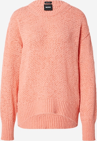 BOSS Black Sweater 'Felodiena' in Orange: front