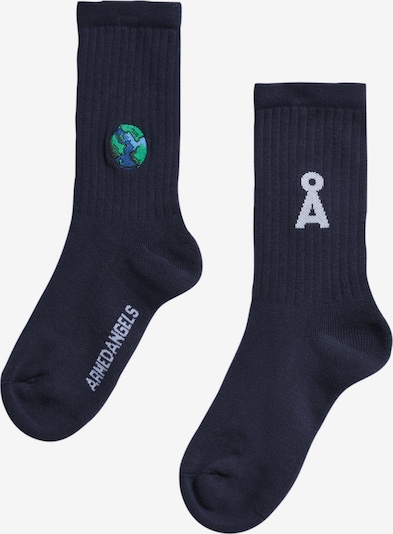 ARMEDANGELS Socken in dunkelblau / grün / wei�ß, Produktansicht