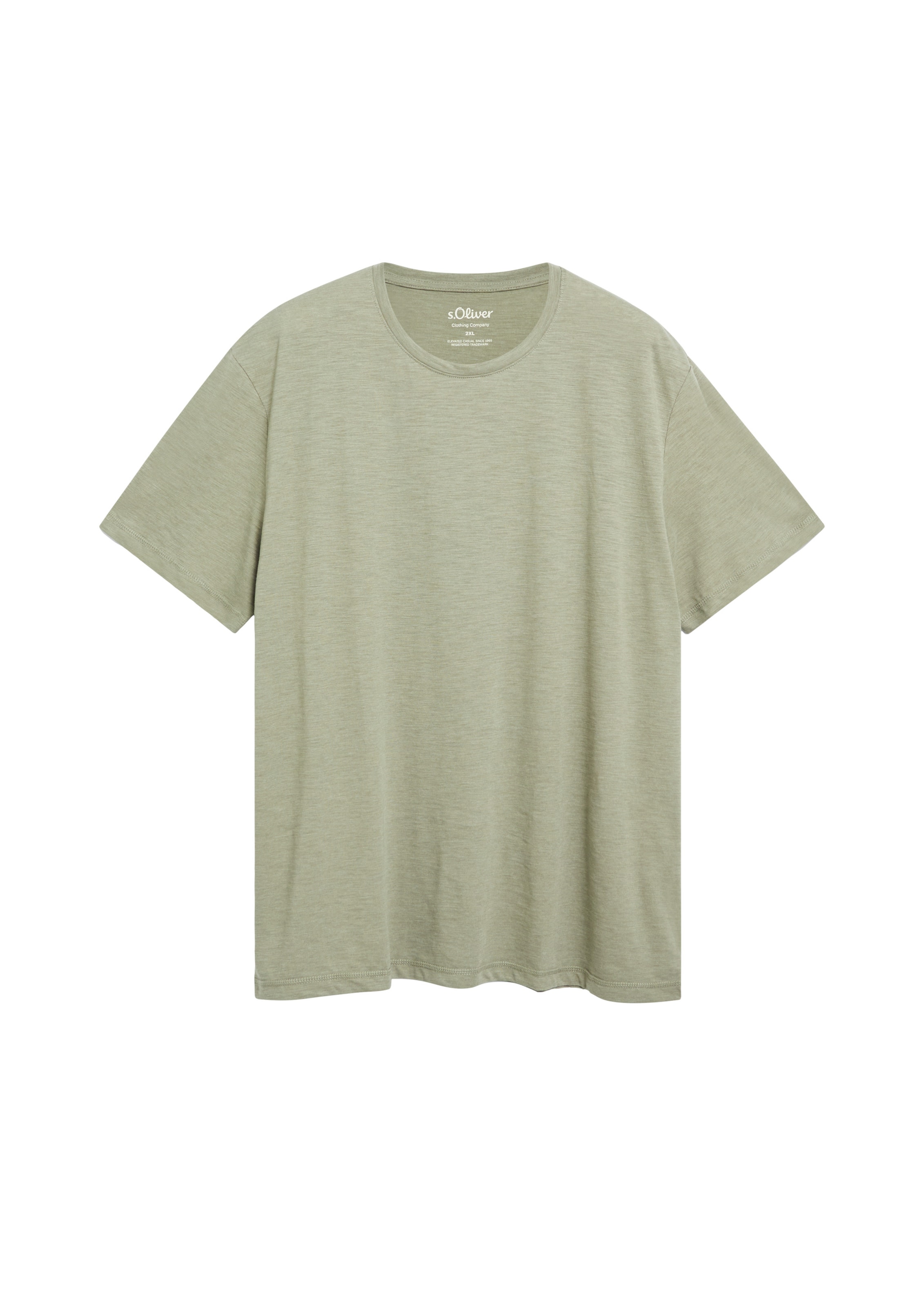 s.Oliver Men Big Sizes Shirt in Green: front