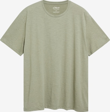 s.Oliver Men Big Sizes Shirt in Green: front