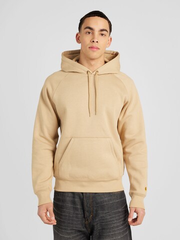 Carhartt WIP Sweatshirt 'Chase' in Brown: front