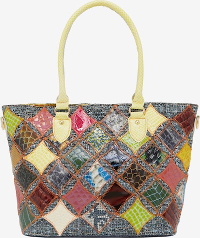 IZIA Shopper torba u smeđa / žuta / roza / crna, Pregled proizvoda