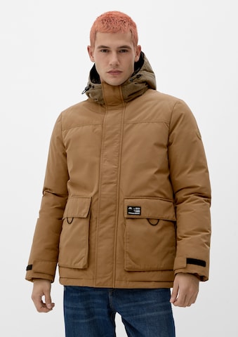 QS Winterparka in Bruin: voorkant