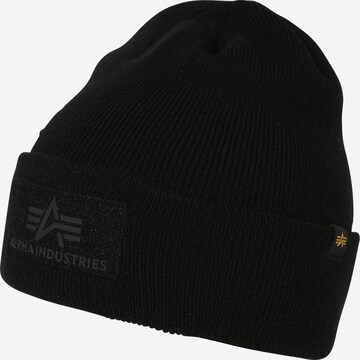 ALPHA INDUSTRIES Beanie in Black: front