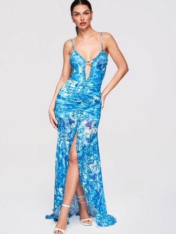 Ombre Abendkleid‌‌‌‌‌‌‌‌‌‌ in Blau: Vorderseite