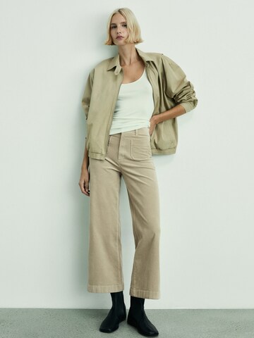 MANGO Loosefit Hose 'CATHERIP' in Beige