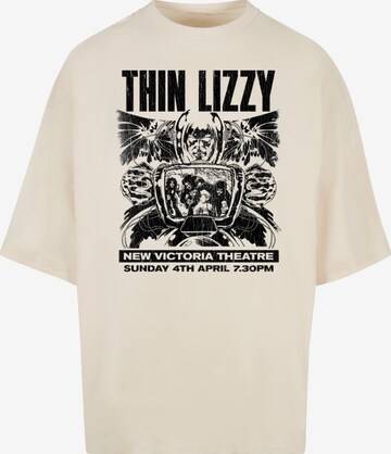 Merchcode Shirt 'Thin Lizzy - New Victoria Theatre' in Wit: voorkant