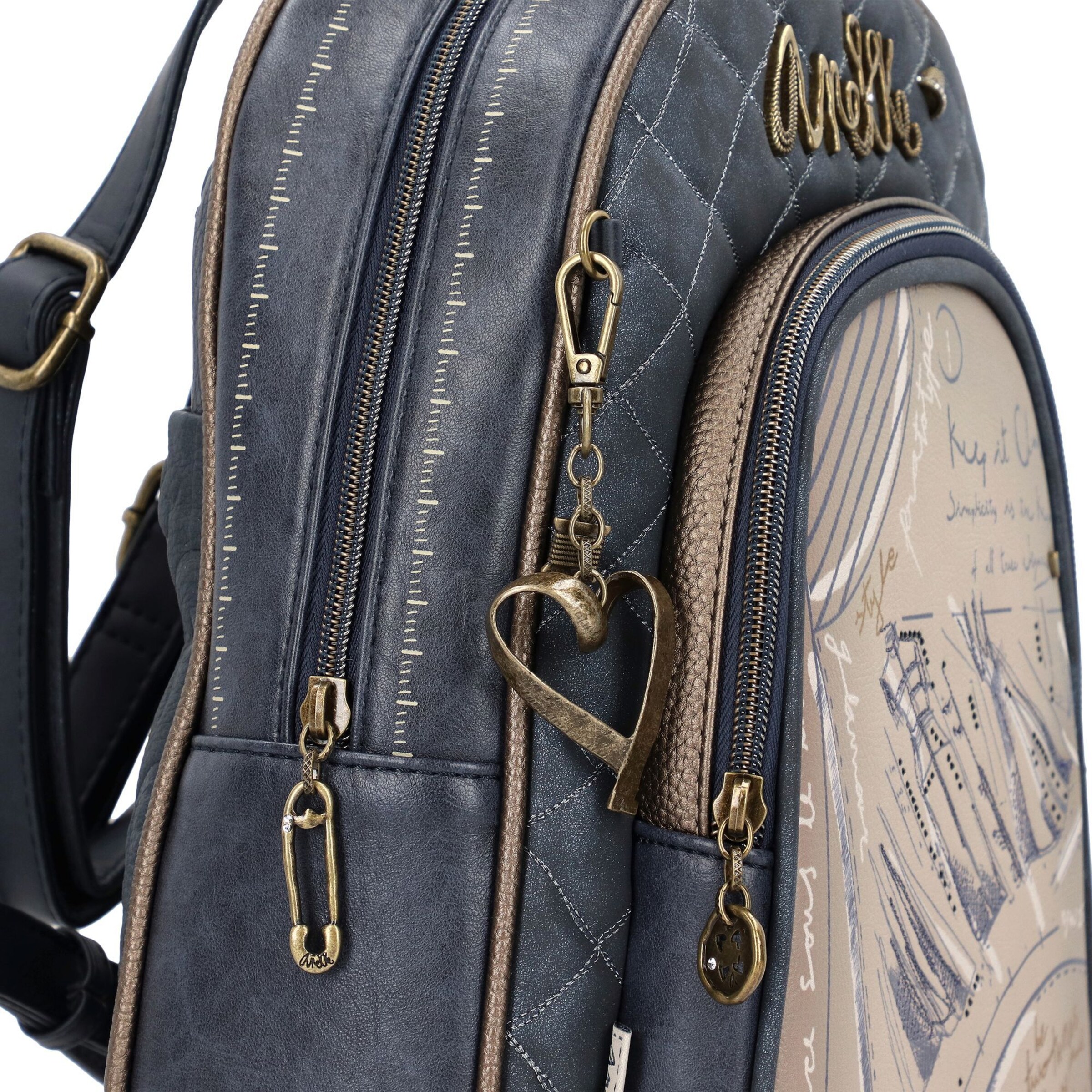 Anekke Rucksack 'Studio City' in Blau