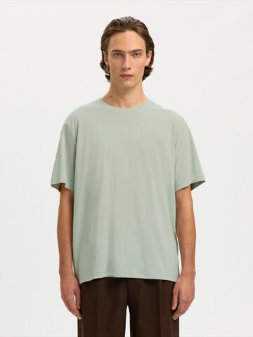 SELECTED T-Shirt 'SLHASPEN' in Blau: Vorderseite