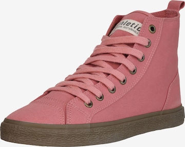 Ethletic High-Top Sneakers in Pink: front