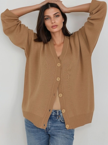 Cardigan My fashion en marron