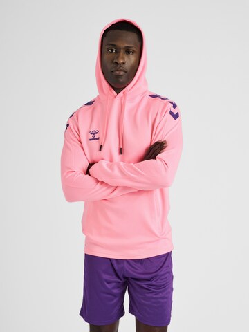 Sweat de sport Hummel en rose : devant