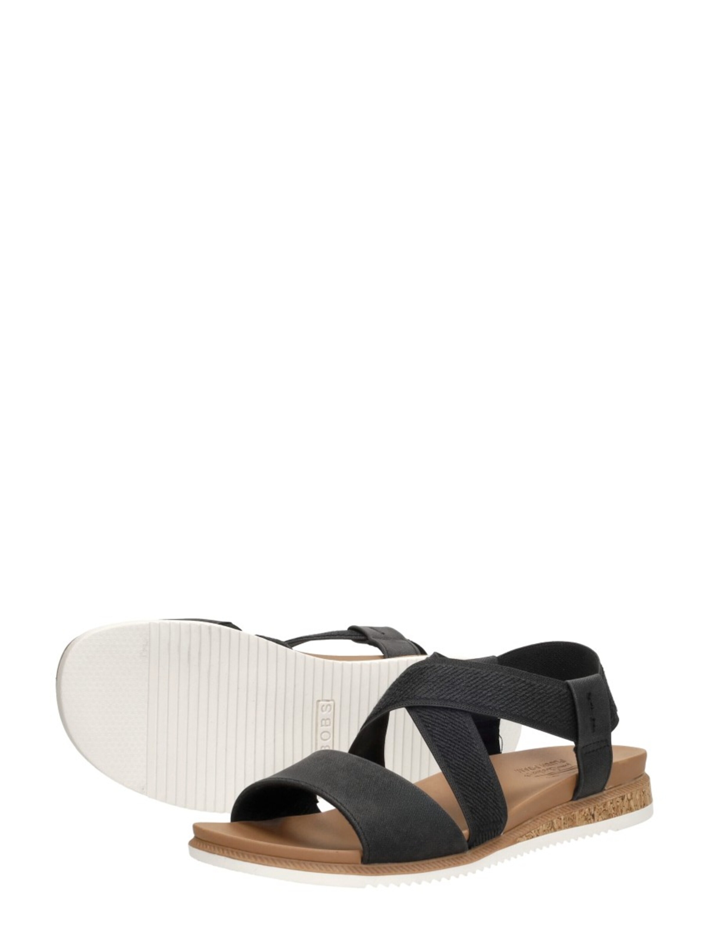SKECHERS Sandaal 'Bobs Desert Kiss Low' in Zwart