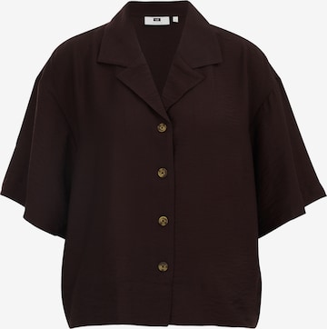 WE Fashion Blouse in Bruin: voorkant