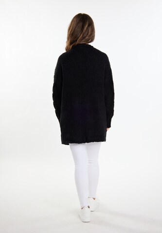 usha WHITE LABEL Knit Cardigan 'Vanne' in Black