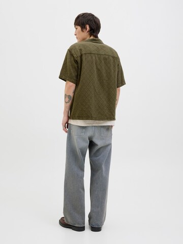 JACK & JONES Comfort fit Button Up Shirt in Green
