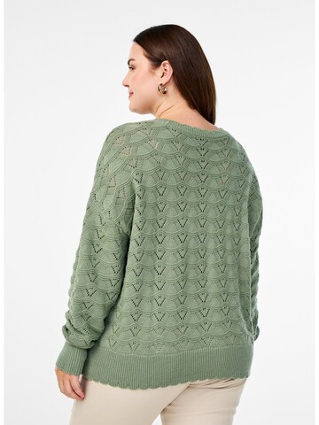 Zizzi Pullover 'CAEMMI' in Grün