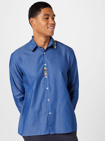 Coupe regular Chemise IMPERIAL en bleu : devant