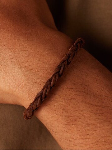 Lucardi Armband 'Suit & Tie' in Bruin: voorkant