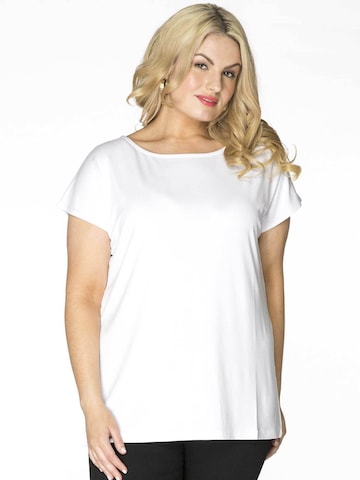 Yoek Shirt 'COTTON' in White: front