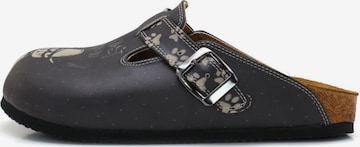 GobyKlompe 'Women Calceo Black and Beige Clogs CAL5422 with cat design' - miks boja boja: prednji dio