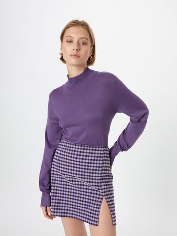 ICHI Sweter 'MAFA' w kolorze fioletowy: przód