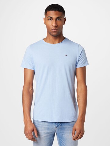 zils Tommy Jeans T-Krekls 'JASPE': no priekšpuses